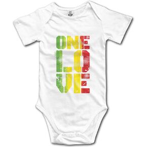 Grungy One Love Rasta Baby Climbing Bodysuit Short Sleeve Onesie Unisex