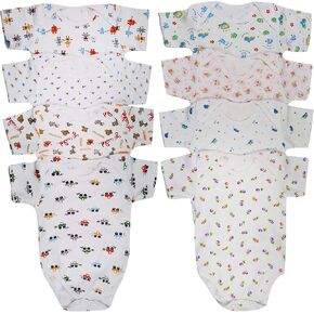ToBeInStyle Babys' 4 Pack Short Sleeve One-Piece Bodysuit