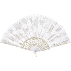 QIRMIZI 30pcs Silk Folding Hand Fans,Silk Fans,Pink Rose Fans,Perfect for Weddings, Parties, and Dancing,Pink in Kuwait