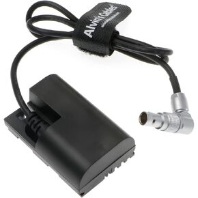 كابل طاقة بطارية E6-Dummy لبطارية Arri-Alexa-XT القابلة للتدوير بزاوية قائمة 2-Pin-Male إلى Lanparte LP E6 لكابلات Canon 5D Mark II 7D 60D Alvin in Kuwait
