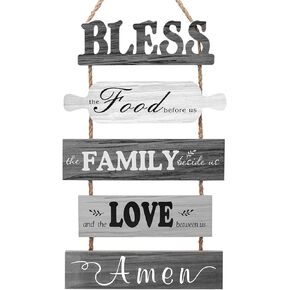 بارك الطعام قبل أن نوقع مزرعة المطبخ ديكور الحائط ريفي غرفة الطعام جدار الفن ديكور غرفة المعيشة ديكورات البلد خمر المطبخ شنقا علامات الخشب in Kuwait