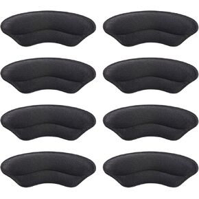 بطانات الكعب للأحذية الكبيرة جدًا، حشوات وسائد للكعب للأحذية الفضفاضة للرجال والنساء، مقابض الكعب/واقيات الكعب/حشو الأحذية لجعل الأحذية مناسبة أكثر إحكامًا (8 عبوات سوداء) in Kuwait