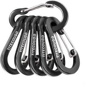 TITECOUGO Mini Carabiner Keychain for Camping Tent Backpack Bottle Accessories