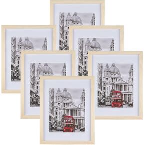 مجموعة إطارات صور مقاس 11 × 14 مكونة من 6 قطع، تعرض صور مقاس 8 × 10 مع حصيرة أو 11 × 14 بدون حصيرة لعرض سطح الطاولة والتعليق على الحائط، إطارات صور كلاسيكية بسيطة لمعرض الحائط وديكور المكتب المنزلي، أسود in Kuwait