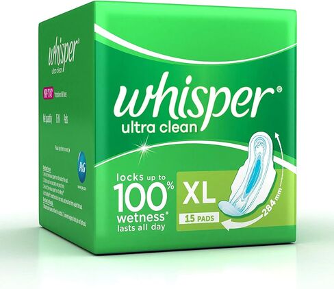 Whisper Ultra Clean XL Wings Sanitary Pad (Pack of 15) in Saudi Arabia