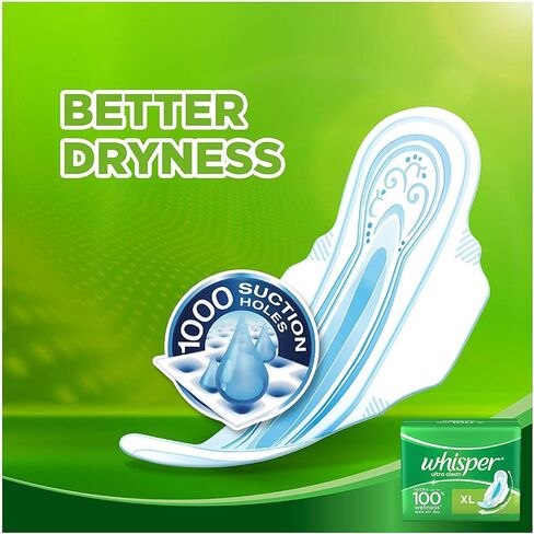 Whisper Ultra Clean XL Wings Sanitary Pad (Pack of 15) in Saudi Arabia