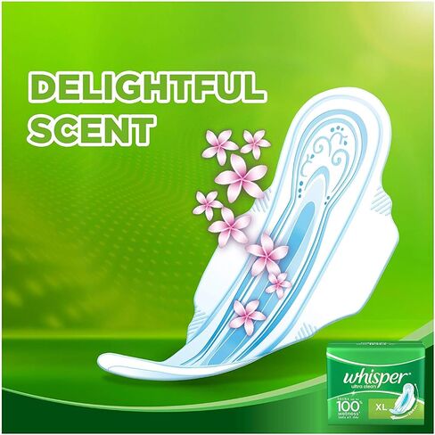 Whisper Ultra Clean XL Wings Sanitary Pad (Pack of 15) in Saudi Arabia
