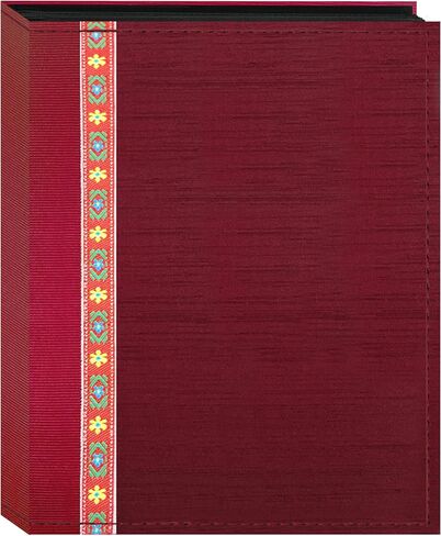 Fabric Ribbon Cover Photo Album 100 Pockets Hold 4x6 Photos, Red in Saudi Arabia