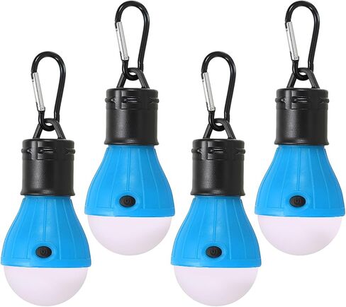 باتيكل خيمة فانوس، 4 عبوات من مصابيح التخييم المحمولة LED للتخييم لحقيبة الظهر والتخييم والمشي لمسافات طويلة، 5.71 بوصة × 2.05 بوصة، أصفر in Kuwait