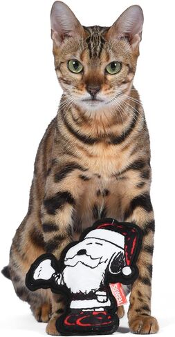 6 Inch Holiday Woodstock Plush Cat Toy with Catnip | Red and White Charlie Brown Woodstock Plush Cat Toy | Small Catnip Cat Toys - Cute and Soft Stuffed Cat Toys (FF23542) in Kuwait