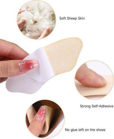 بطانات الكعب للأحذية الكبيرة جدًا، حشوات وسائد للكعب للأحذية الفضفاضة للرجال والنساء، مقابض الكعب/واقيات الكعب/حشو الأحذية لجعل الأحذية مناسبة أكثر إحكامًا (8 عبوات سوداء) in Kuwait