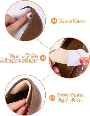 بطانات الكعب للأحذية الكبيرة جدًا، حشوات وسائد للكعب للأحذية الفضفاضة للرجال والنساء، مقابض الكعب/واقيات الكعب/حشو الأحذية لجعل الأحذية مناسبة أكثر إحكامًا (8 عبوات سوداء) in Kuwait