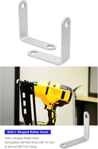1/4"and 3/8" NPT GH4 L Gun Hanger Rafter Hook Fit for Nail Guns Fits Pneumatic Tools with 1/4" & 3/8" NPT Fitting in Kuwait