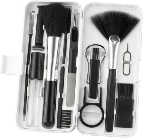 مجموعة تنظيف إلكترونية 18 في 1 من هوفنوغشوين، أدوات تنظيف الكمبيوتر المحمول الاحترافية المحمولة مع فرشاة، مجموعة تنظيف كمبيوتر متعددة الوظائف تصميم مضغوط لسماعات الأذن/الكمبيوتر المحمول/الهاتف/الشاشة/الكاميرا in Kuwait