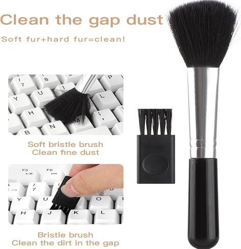 مجموعة تنظيف إلكترونية 18 في 1 من هوفنوغشوين، أدوات تنظيف الكمبيوتر المحمول الاحترافية المحمولة مع فرشاة، مجموعة تنظيف كمبيوتر متعددة الوظائف تصميم مضغوط لسماعات الأذن/الكمبيوتر المحمول/الهاتف/الشاشة/الكاميرا in Kuwait