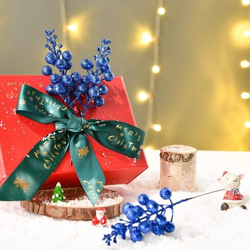 Gomat 20 حزمة عيد الميلاد بريق التوت ينبع، 8 بوصة الشمبانيا الاصطناعي عيد الميلاد يختار لزينة شجرة عيد الميلاد، DIY إكليل عيد الميلاد، والحرف اليدوية، عطلة وديكور المنزل (أبيض) in Kuwait