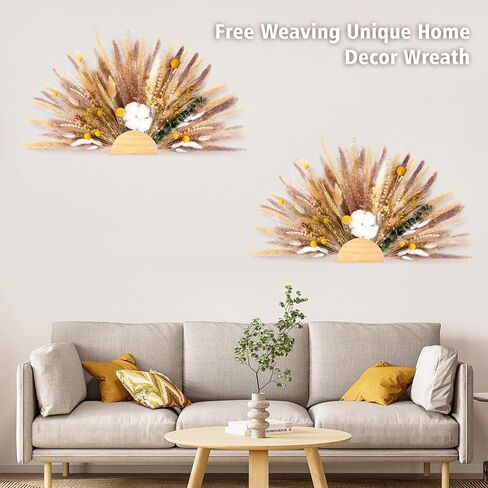 قاعدة نصف دائرة لحيوانات البامبو الطبيعية والزهور المحفوظة ، قاعدة زهرة جافة على شكل قوس، يمكنك تصميمه بنفسك للديكور المفضل للمنزل والزفاف (لا تشمل الزهور فقط قاعدة) (ARC) in Kuwait