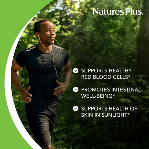 NaturesPlus PABA، إطلاق مستدام (حمض بارا أمينوبنزويك) - 1000 مجم، 60 قرص نباتي - مكمل لدعم صحة الجلد، يعزز إنتاج الطاقة - خالي من الغلوتين - 60 حصة in Saudi Arabia