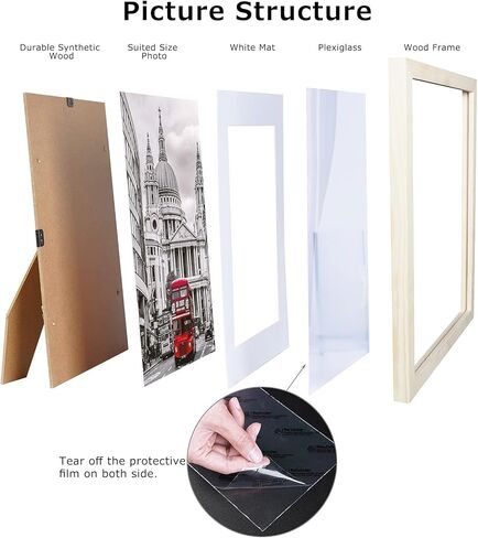 مجموعة إطارات صور مقاس 11 × 14 مكونة من 6 قطع، تعرض صور مقاس 8 × 10 مع حصيرة أو 11 × 14 بدون حصيرة لعرض سطح الطاولة والتعليق على الحائط، إطارات صور كلاسيكية بسيطة لمعرض الحائط وديكور المكتب المنزلي، أسود in Kuwait
