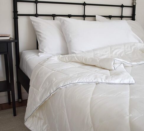 Woolino Premium Australian Wool Duvet Insert Bed Comforter, Mid-Weight Wool Comforter, Organic Cotton Shell, Machine Washable, Crib Size in Saudi Arabia