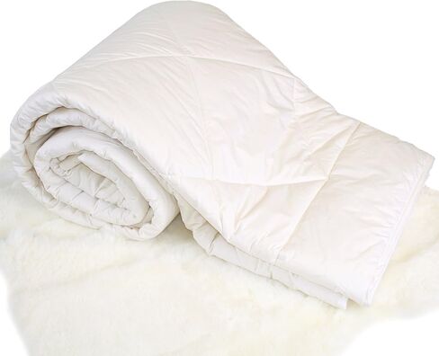Woolino Premium Australian Wool Duvet Insert Bed Comforter, Mid-Weight Wool Comforter, Organic Cotton Shell, Machine Washable, Crib Size in Saudi Arabia