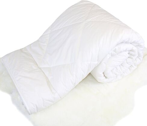 Woolino Premium Australian Wool Duvet Insert Bed Comforter, Mid-Weight Wool Comforter, Organic Cotton Shell, Machine Washable, Crib Size in Saudi Arabia