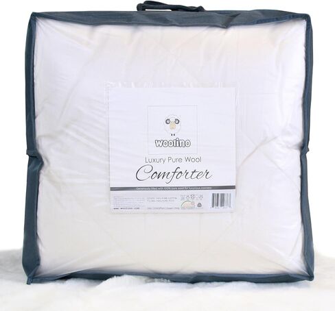Woolino Premium Australian Wool Duvet Insert Bed Comforter, Mid-Weight Wool Comforter, Organic Cotton Shell, Machine Washable, Crib Size in Saudi Arabia
