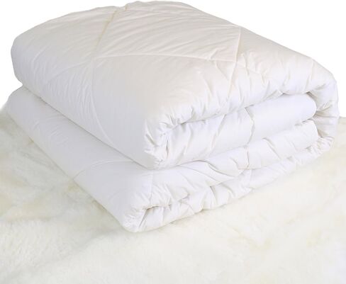 Woolino Premium Australian Wool Duvet Insert Bed Comforter, Mid-Weight Wool Comforter, Organic Cotton Shell, Machine Washable, Crib Size in Saudi Arabia
