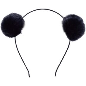 BAOBAO Faux Fluffy Rabbit Fur Ball Cat Ears Panda Hair Hoop Headband Xmas Party Cosplay in Kuwait