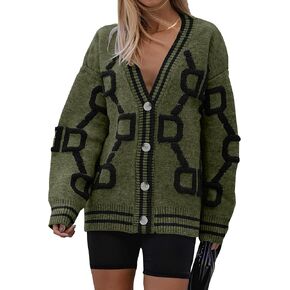 PRETTYGARDEN Women's Fall Chunky Knit Cardigan Sweaters Casual Open Front Button Up Winter Coats Outerwear in Saudi Arabia