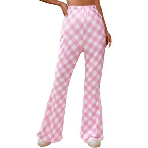 70s Flare Pants for Women - Rave Festival Outfit High Waist Bell Bottom Boho Cute Groovy Disco Trousers