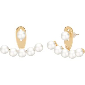 Pancert Gold Hoop Earrings for Women Pearl Earrings Lightweight Teardrop Hoop Earrings Paperclip Drop Dangle Earrings 14K Gold Plated Large Oval Pull Huggie Hoop Earrings Simple Everyday Jewelry Gifts