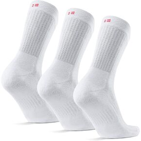 DANISH ENDURANCE 3 Pack Performance Tennis Crew Socks, Cotton, for Men & Women in Saudi Arabia