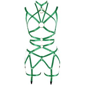 Women's Body Harness Bra Full Elastic Belt Adjustable Elastic Punk Dance Carnival Gothic Suit Clothing Accessories