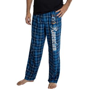 Harry Potter Adult Mens' House Crest Plaid Pajama Pants - All 4 Houses Gryffindor, Ravenclaw, Slytherin, Hufflepuff