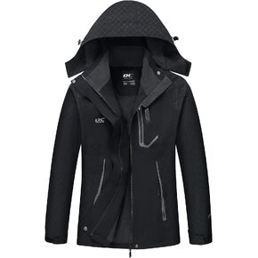 Diamond Candy Women's Waterproof Rain Jacket with Hood Lightweight Windbreaker Raincoat for Hiking, Travel and Running