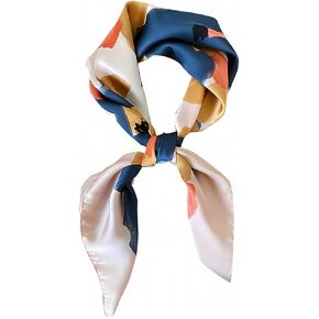 tagunop Silk Feeling Scarf Fashion Pattern Large Square Satin Headscarf for Women 27 Inches
