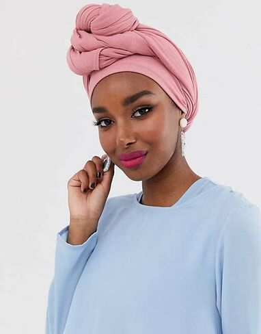 4 Packs Stretch Jersey Turban Head Wrap African Head Wrap for Women Head Scarf Ultra Soft Headband Long Hair Scarf Ultra Breathable Solid Color Turban Tie Large Headbands (Black,Red,Army Green,Blue) in Kuwait