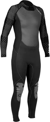 بذلة بذلة HydroFlex مقاس 1 مم للرجال من Aqua Lung، أسود/رمادي/منقوش مقاس X-Small in Kuwait