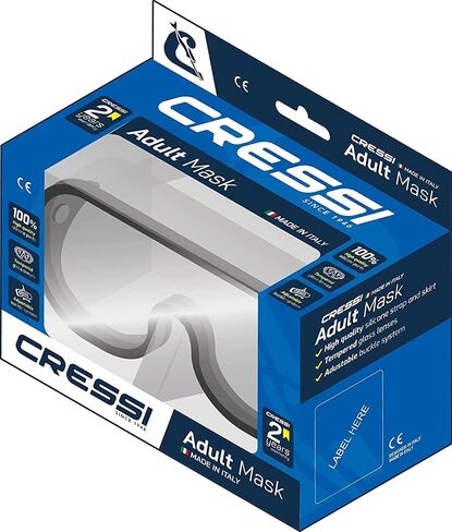 Cressi Adult Single Lens Snorkeling Diving Mask- Excellent View | Onda: made in Italy in Saudi Arabia