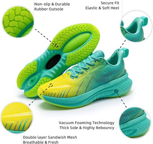 ONEMIX Men's Max Cushioned Walking Shoes with Air Cushion - Plantar Fasciitis Pain Relief in Kuwait