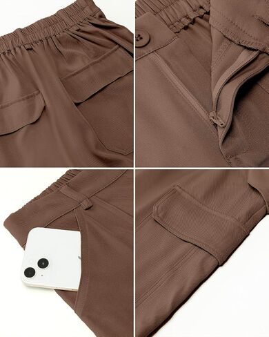 luvamia 2023 Cargo Pants Women Baggy High Waisted Wide Leg Trousers with Pockets Casual Elastic Waist Stretchy Y2K Pants in Saudi Arabia