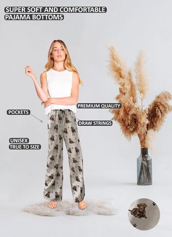 Pet Lover Pajama Pants – New Cotton Blend - All Season - Comfort Fit Lounge Pants for Women and Men - 27 Breeds Available in Kuwait