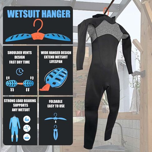 JUSTOOP شماعة بذلة قابلة للطي سريعة الجفاف وقابلة للطي بفتحات تهوية لركوب الأمواج والغوص بدلات مبللة عالية التحمل لبدلة ركوب الأمواج، للغطس والسباحة in Kuwait