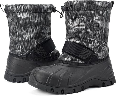 Yeerovan Boys Girls Snow Boots Winter Outdoor Waterproof Slip Resistant Cold Weather Shoes(Little Kid/Big Kid) in Kuwait