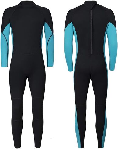 بدلة سباحة Nataly Osmann للأطفال مقاس 3 مم من النيوبرين الحراري بأكمام طويلة للأولاد والبنات والشباب الصغار، بدلات رطبة تحافظ على الدفء بسحاب خلفي للرياضات المائية والغوص وركوب الأمواج والسباحة in Kuwait