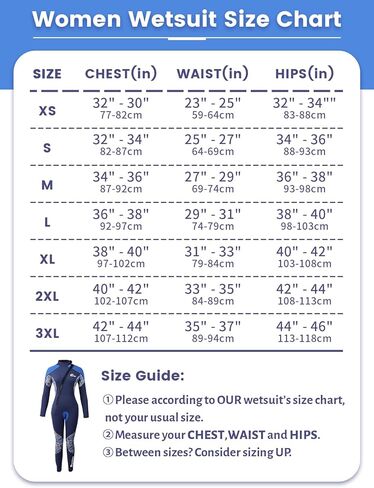 PROTAURI Wetsuit Women 3MM，Thicker Neoprene Diving Suit Front Zip Keep Warm in Cold Water, One Piece Full Body Wetsuits Long Sleeves Swimsuit UV Protection for Surfing/Scuba/Snorkeling/Swimming in Kuwait