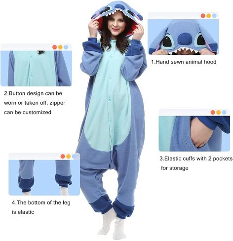 ملابس نوم من DEAGUI للكبار للنساء والرجال - حيوانات كرتونية لعيد الميلاد والهالوين التنكرية in Kuwait