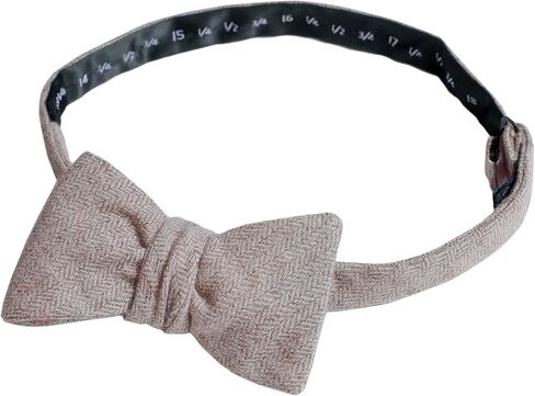 Jacob Alexander Men's Wool Blend Herringbone Traditional Freestyle Self-Tie Bow Tie in Saudi Arabia