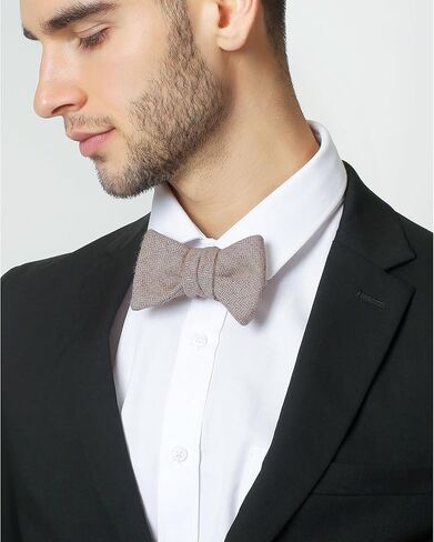 Jacob Alexander Men's Wool Blend Herringbone Traditional Freestyle Self-Tie Bow Tie in Saudi Arabia